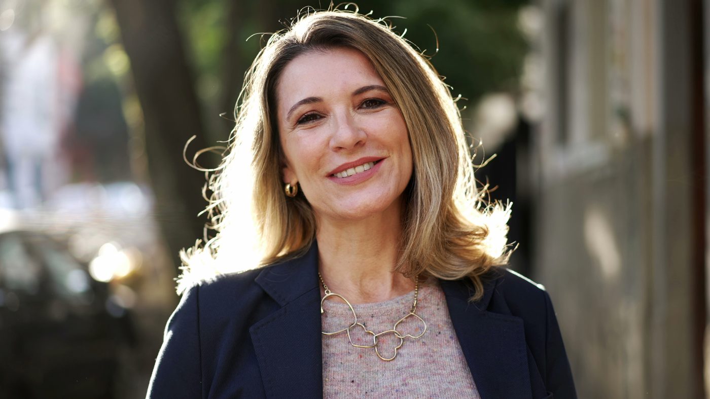 Midlife woman walking outdoors